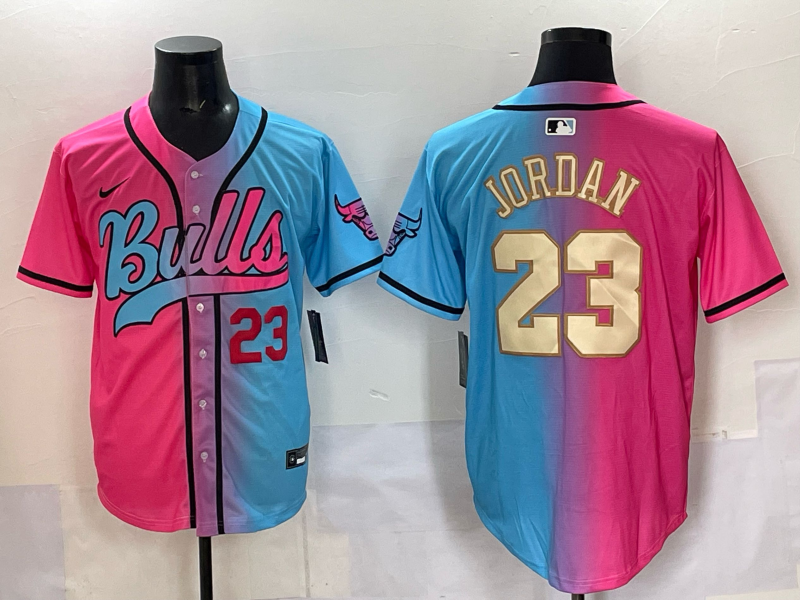 Men Chicago Bulls Nike #23 Jordan Blue pink NBA 2025 Jersey style 014->chicago bulls->NBA Jersey